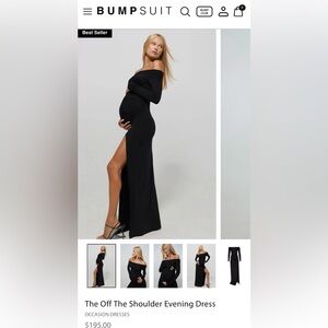 Bumpsuit Black Off The Shoulder Evening Dress
